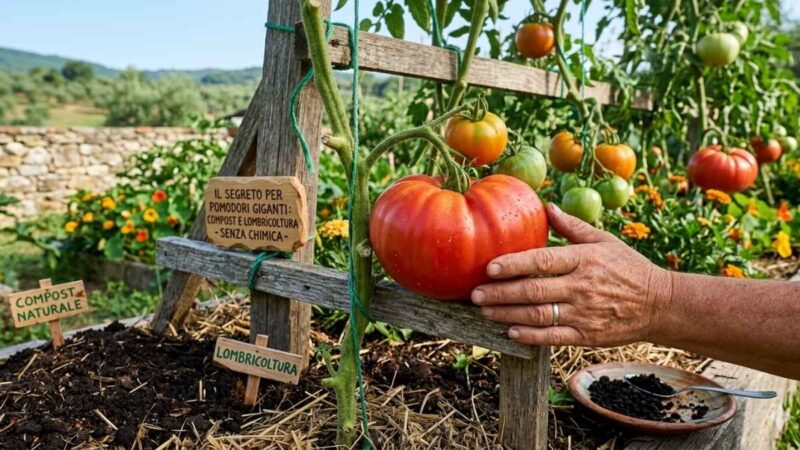 Il segreto per pomodori giganti senza fertilizzanti chimici