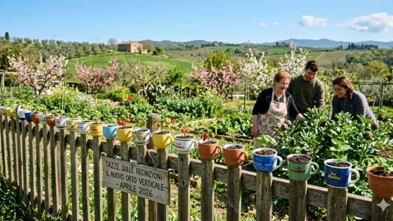 Tazze sulle recinzioni la tecnica che sta rivoluzionando gli orti italiani questo aprile